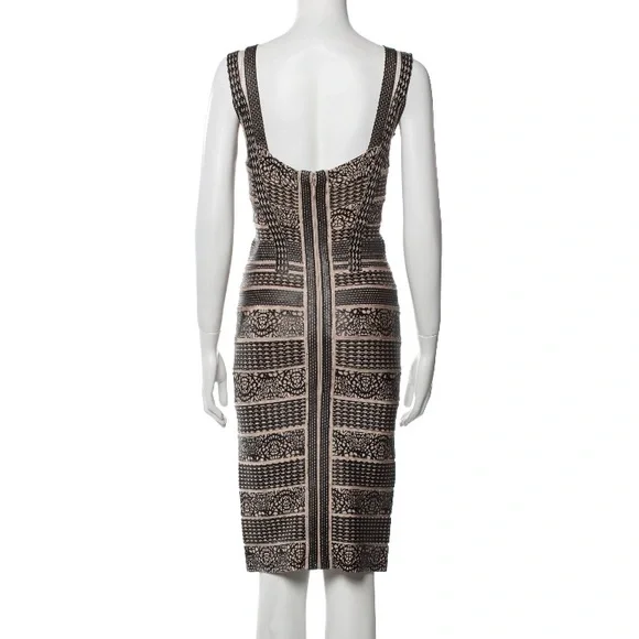 HERVE LEGER Black & Nude Faux Leather Mesh BodyCon Pencil Dress is  available for purchase on au PAY Market - Imported Goods Online Store  Co.Ltd. | au PAY Market - Online Shopping Site